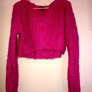 Pink crop sweater